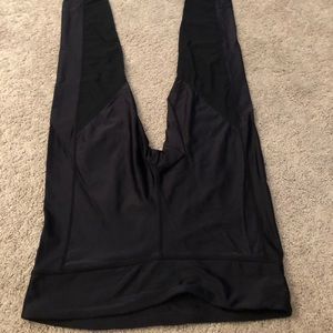 Black Fabletics Leggings - Mesh Side Panel